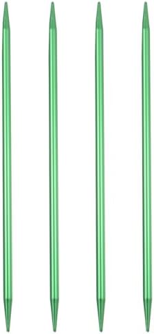 uxcell Knitting Needles 5.5mm/US 9 Aluminum Alloy 7.87in 4pcs Green