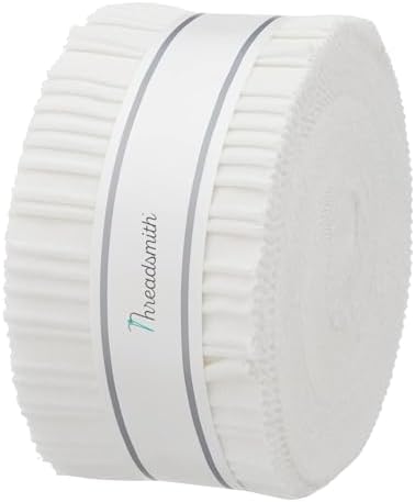 Threadsmith - Jelly Roll - 40 Strips 2.5x44 inches 100% Cotton (White)