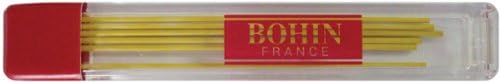 Bohin Mechanical Chalk Pencil Refill 6/Pkg-Yellow Fabric