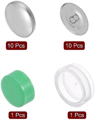 HARFINGTON 10 Sets Self Cover Button Kit 44L 1.1" 28mm with Wire Backs