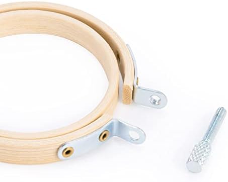 Caydo 10 Pieces 2.5 Inch Mini Embroidery Hoops Circle
