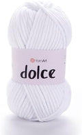 YarnArt Dolce Chenille Yarn – Soft Velvet Yarn for Amigurumi, Plush