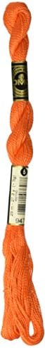DMC 115 5-947 Pearl Cotton Thread, Burnt Orange, Size 5