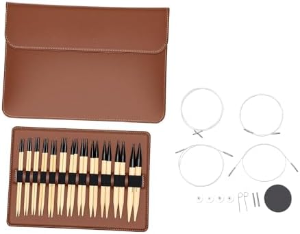 Oreilet 12 Pairs Interchangeable Circular Knitting Needles Set