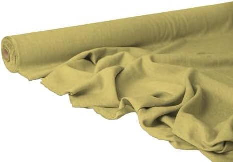 Golden Flax Linen Fabric by the Yard – Material for Dressmaking