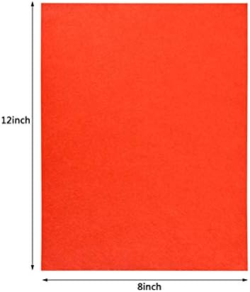 BUYGOO 60Pcs Stiff Felt Fabric Sheets, 8 x 12 inches Craft Felt Sheets