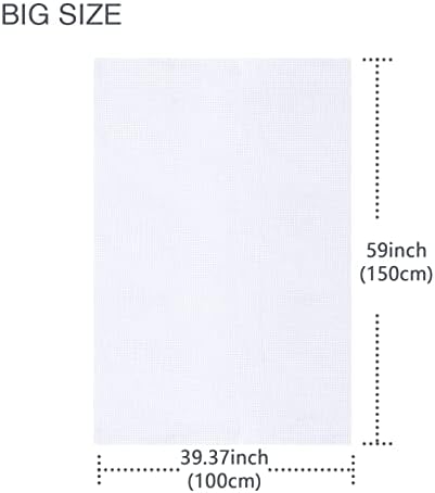 Caydo 60 by 39-Inch 14 Count Classic Reserve Aida Cloth White Cross