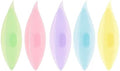 HARFINGTON 5pcs Tatting Shuttles 77x21x11mm 5 Colors Plastic Shuttles