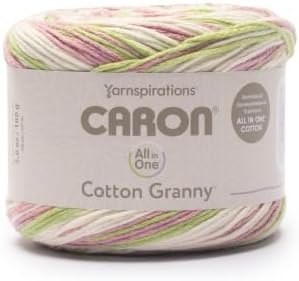 Caron All in One Cotton Granny Yarn for Crocheting, Blossom Bliss