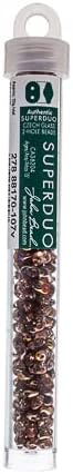 Matubo Czech Superduo 2-Hole, 22g, 2.5x5mm, Sliperit Crystal