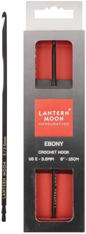 Lantern Moon Ebony Wood Single Ended Crochet Hook | US Size E (3.5mm)