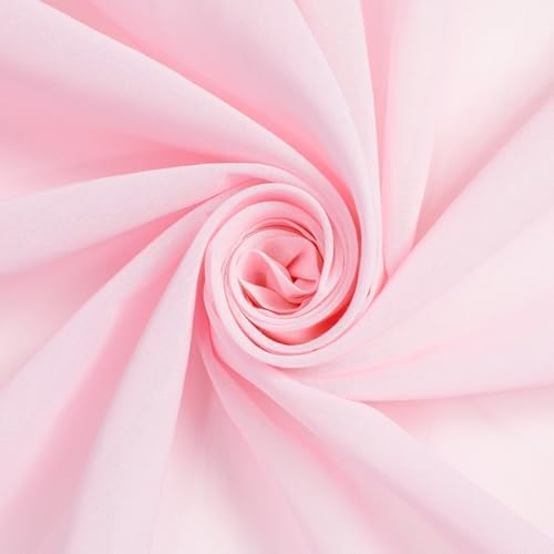 100% Cotton Voile Fabric Solid Pattern 60 (1 Yard, Pink)
