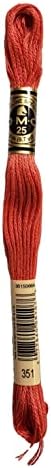 DMC 6-Strand Embroidery Cotton Bundle - Coral Color Family - 5 Skeins