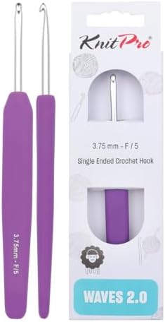 KnitPro Waves 2.0 Single-Ended Crochet Hooks | US Size F (3.75mm)