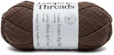 Loops & Threads Classic Cotton Big Ball Solid Yarn for Knitting
