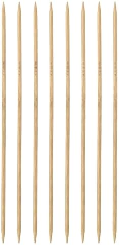 HARFINGTON 8Pcs Bamboo Knitting Needles Double Pointed Size US