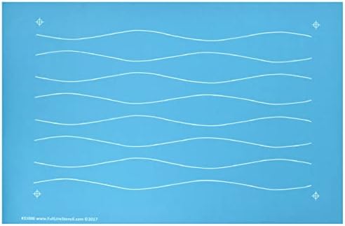 Full Line Stencil Modern Waves, Edge-to-Edge Easy Quilt Template