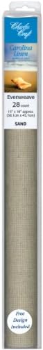 DMC Charles Craft Carolina Linen 28 Count 15"X18" Box, Sand