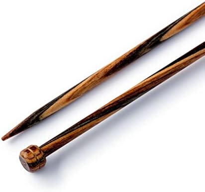 Prym 35 cm x 5 mm Single Pointed Knitting Pins with Knob, Natural