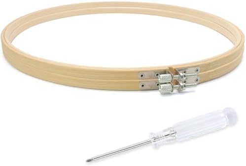 Biaungdo 12 Inch Round Wood Embroidery Hoops, 2 Pieces
