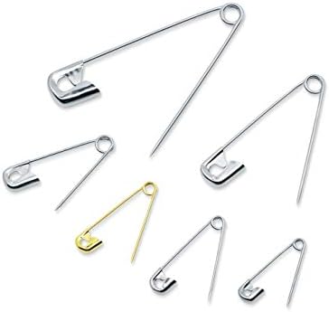Dritz 1480 Safety Pins with Storage Box, Nickel plated Steel & Brass