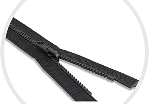 #3 Molded Vislon Black YKK Lightweight Jacket Separating Zippers