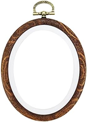 Semetall 4pcs Oval Embroidery Hoops 2.95"x3.74" Inch