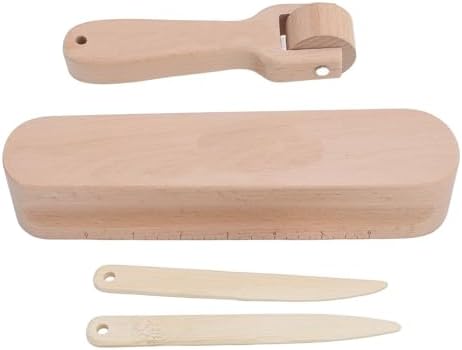 Tailors Clapper, 4Pcs Beechwood Seam Roller & Point Turner, Sewing