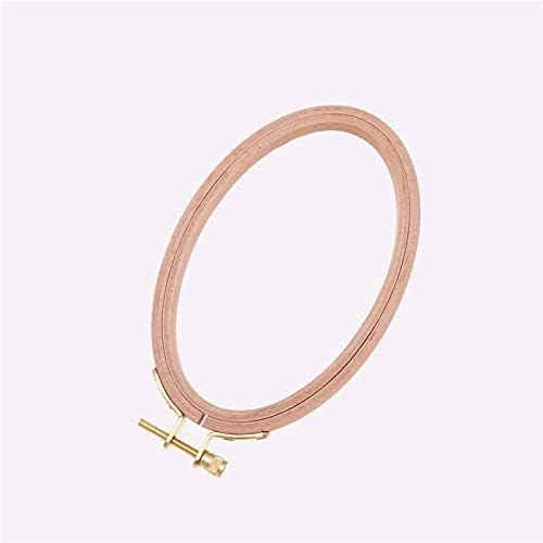 BWRMHME 6 X 4 Inch Wooden Hand Oval Embroidery Hoops for Cross-Stitch