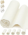 FIVEIZERO 100% Cotton Muslin Fabric by The Yard,59in x 1yd Cream