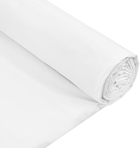 10 Yards x 63 Inches White Cotton Fabric by the Yard Fabrics, Wide