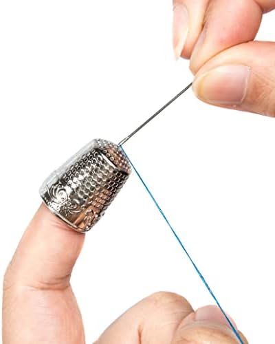 AXEN 4 Pieces Sewing Thimble, Metal Sewing Thimble Finger Protector
