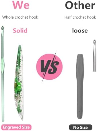 Katech 3.0mm Crochet Hook for Arthritic Hands, Long Aluminum Inline