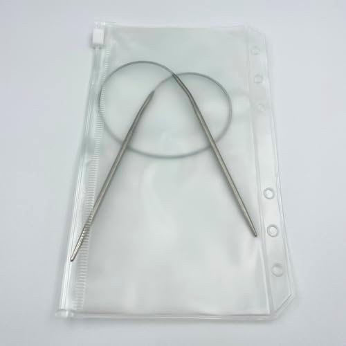 metulip 15Pcs A6 Size Circular Knitting Needle Organizer PVC Binder