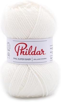 Baby Wool Sport Weight Yarn Phildar Super Baby - Lambswool and Acrylic