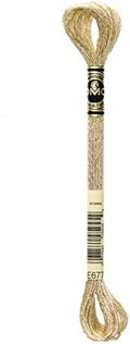 DMC Light Effects Embroidery Floss Color E677 White Gold Precious