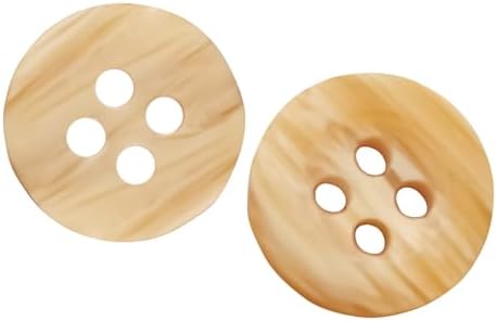 12 Pcs Buttons for Shirt 0.45 inch Natural Wood Color Buttons for