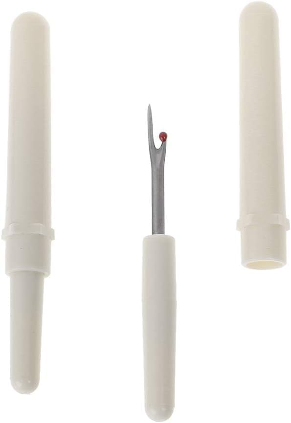 2 Pcs White Plastic Seam Rippers - Handheld Tool for Household