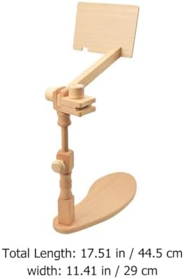 HOMSFOU Adjustable Wooden Cross Stitch Stand Embroidery Hoops Holder