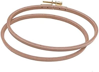 BWRMHME 4 X 6 Inch Wood Oval Embroidery Hoops Set of 5, Cross Stitch