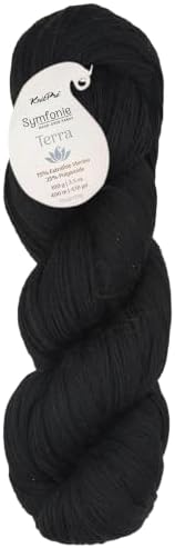 KnitPro Symfonie Fingering Weight Merino Wool Yarn 100g, Jet Black
