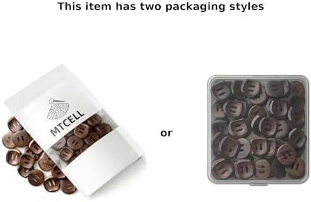MTCELL 30 Pcs Classic Wooden Buttons, 30mm (1.18 Inches), Brown