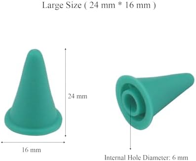 8pcs Green Large Silicone Knitting Needle Stoppers, SATONBEYI