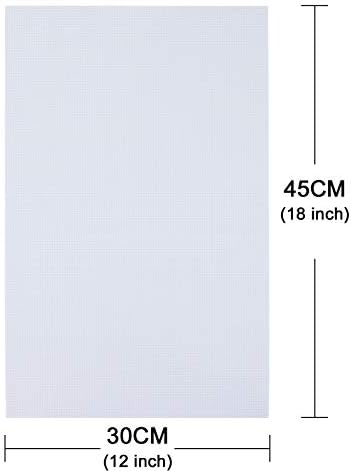 Similane 6pcs Aida Cloth 14 Count Cross Stitch Fabric,White,12 by