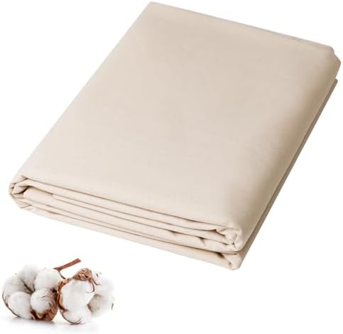 100% Cotton Muslin Fabric, 60 Inch Unbleached Muslin Linen Fabric by
