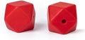 Craft Pocket Red Hexagon Knitting Needle Stoppers - 2 Pieces Rubber