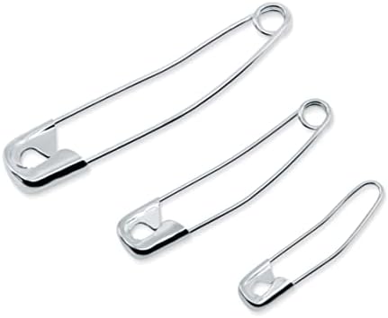 Dritz 3328 Curved Safety Pins, Assorted Sizes with Storage Box