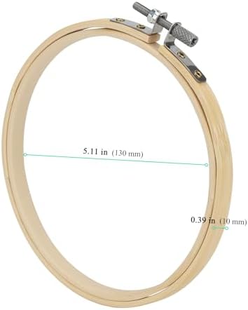 SENJEOK 20 PCS 5 Inch Bamboo Embroidery Hoop, Adjustable Cross Stitch