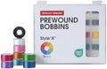 Poolin Prewound Bobbins Richword Selected 25PCS Colors Size A, Plastic