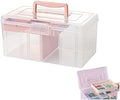 Clear Plastic Office Supply Art & Craft Storage Box, Sewing Box
